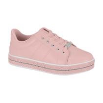 Tênis Infantil Feminino Napa Rosa Prata Molekinha 2520.320