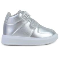 Tênis Infantil Feminino Novopé Prata - 1403 Tênis Infantil Feminino Novopé Prata - 1403