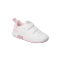 Tênis Infantil Feminino Ortopé Bliss Teen Fecho Duplo Branco e Rosa