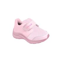 Tênis Infantil Feminino Ortopé Dna Flex Calce Prático Fita Aderente Baby Pink