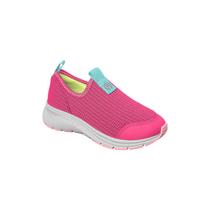 Tênis Infantil Feminino Ortopé Flex Run Calce Fácil com Detalhe Azul Pink