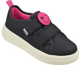 Tênis Infantil Feminino Pampili Up Patch Preto Pink Tênis Infantil Feminino Pampili Up Patch Preto Pink
