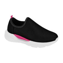 Tênis Infantil Feminino Preto Branco Pink Molekinha 2573.100