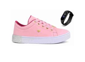 Tênis Infantil Feminino Sapato Menina Casual Com Strass Lindo e Relógio Led Tênis Infantil Feminino Sapato Menina Casual Com Strass Lindo e Relógio Led