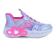 Tenis Infantil Feminino Skechers Infinite Rosa com LED 3037 Tenis Infantil Feminino Skechers Infinite Rosa com LED 3037
