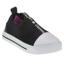 Tênis Infantil Feminino Slip On Play Preto Unipasso 115-05-001 Tênis Infantil Feminino Slip On Play Preto Unipasso 115-05-001