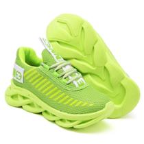 Tênis Infantil Feminino Solado Trançado Confortavel Verde
