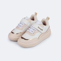 Tênis Infantil Feminino Up Pampili Recortes Nude - Tênis Infantil Feminino Up Pampili Recortes Nude -