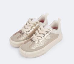 Tênis Infantil Feminino XT25 Tramado Dourado 578.020