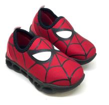 Tênis Infantil Homem Aranha menino luz Personagem 5 Led Barato Confortável Macio Luizinha que pisca Tênis Infantil Homem Aranha menino luz Personagem 5 Led Barato Confortável Macio Luizinha que pisca