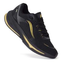 Tênis Infantil Impulse Lig Shoes Confortável Antiderrapante Dia a Dia Caminhada Trilha Leve Cor:Dourado+PretoTamanho:39