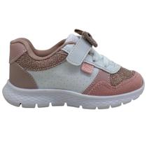 Tênis Infantil Jet Kids com Laço Glitter e Calce Fácil