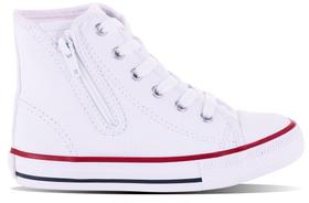 Tenis Infantil Juvenil Branco Unissex Tênis Preto Diversão Cano Médio 0009