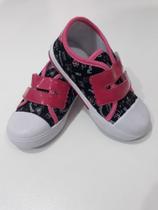 Tênis Infantil Kéto c/Sola Preto Estampado-Fem.