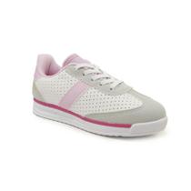 Tênis Infantil Kidy Casual com Elástico Branco e Rosa para Passeios Tênis Infantil Kidy Casual com Elástico Branco e Rosa para Passeios