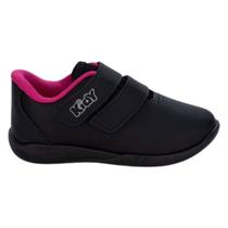 Tênis Infantil Kidy Usefull Meninas Preto Rosa