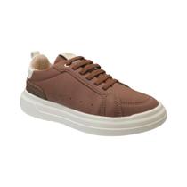 Tênis Infantil Klin Capri Kids Caramelo/Off White 356001 Tamanho:31Cor:MarromGênero:Masculino Tênis Infantil Klin Capri Kids Caramelo/Off White 356001 Tamanho:31Cor:MarromGênero:Masculino
