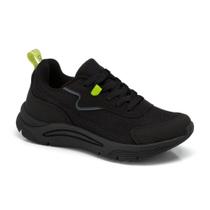 tenis infantil klin juvenil new sport preto anatomico