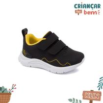 Tenis Infantil Klin New Sport Preto e Amarelo 199108000 Tenis Infantil Klin New Sport Preto e Amarelo 199108000