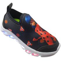 Tênis Infantil Led Feminino Luzinha Kid Star Lady Bug Tênis Infantil Led Feminino Luzinha Kid Star Lady Bug