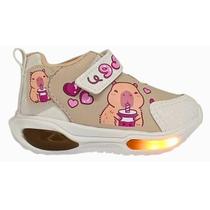 Tenis infantil led mini-pe capivara