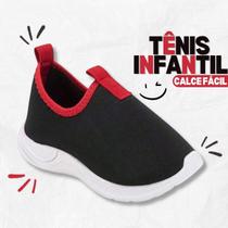 Tênis Infantil Liso Calce Facil Conforto E Praticidade