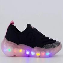 Tênis Infantil Luz led Bibi Roller Celebration 3.0 Menina Preto e Rosa Tênis Infantil Luz led Bibi Roller Celebration 3.0 Menina Preto e Rosa