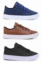 Tenis Infantil Masculino 3 Pares Conforto E Performance