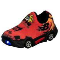 Tênis Infantil Masculino Bebê Carro Com LED Macio - AS166 Tênis Infantil Masculino Bebê Carro Com LED Macio - AS166