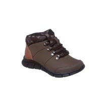 Tênis Infantil Masculino Cadarço Ortopé Flex Boot Conforto Marrom Escuro 33