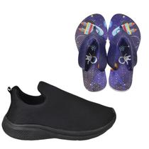 Tênis Infantil Masculino Calce Fácil Escolar Menino Personagem +Chinelo Tênis Infantil Masculino Calce Fácil Escolar Menino Personagem +Chinelo