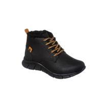 Tênis Infantil Masculino Cano Médio Lã Ortopé Flex Boot Marrom Claro 32