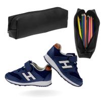 Tênis Infantil Masculino Casual e Escolar de Menino Original e Estojo Tênis Infantil Masculino Casual e Escolar de Menino Original e Estojo