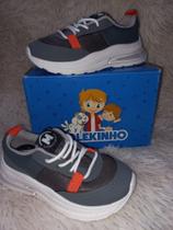 Tenis infantil masculino cinza/grafite emborrachado Tenis infantil masculino cinza/grafite emborrachado