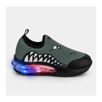 Tênis infantil masculino jacaré led space wave bibi ref:1199092 23/30