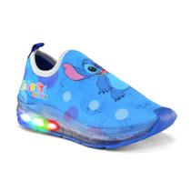 Tenis Infantil Masculino Led Calcefacil Stitch Royal