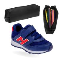 Tênis Infantil Masculino Menino Sapato de Criança Escolar e Estojo Tênis Infantil Masculino Menino Sapato de Criança Escolar e Estojo