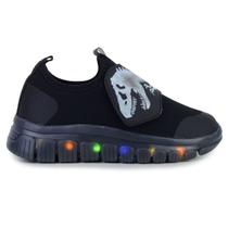Tênis Infantil Masculino Novopé Preto com LED - 1287