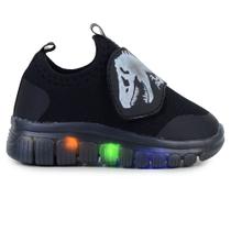 Tênis Infantil Masculino Novopé Preto com LED - 1287