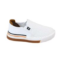 Tênis Infantil Masculino Slip On Molekinho Branco/Caramelo Tênis Infantil Masculino Slip On Molekinho Branco/Caramelo