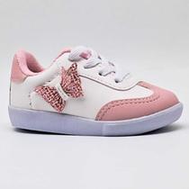 Tênis Infantil Menina Addan Bebê Casual Borboleta 18165-1