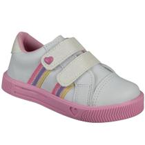 Tênis Infantil Menina Brilho Delicado Coração Criança Volta as Aulas Estiloso Star Bebê