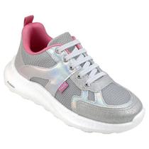 Tênis Infantil Menina Bubble Prata - Pampili Tênis Infantil Menina Bubble Prata - Pampili