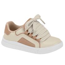 Tenis Infantil Menina Cadarço Recorte Molekinha 2575114 Tenis Infantil Menina Cadarço Recorte Molekinha 2575114