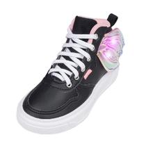 Tenis Infantil Menina Cano Medio Casual Led Sereia Pampili Tenis Infantil Menina Cano Medio Casual Led Sereia Pampili