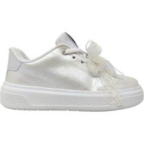 Tenis Infantil Menina Casual Dia Dia Passeio Escola Street Urban Style Com Laço E Pérolas Anatômico Pampilli 736.106
