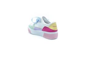 Tênis Infantil Menina Dakota Pink Cats V2082 - Branco/verde/azul/rosa/roxo