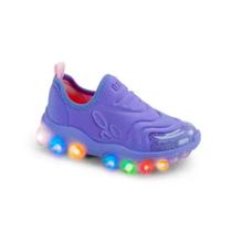 Tênis Infantil Menina De Led Roller Celebration Bibi Lavander