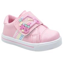 Tênis Infantil Menina Delicado Criança Flores Colorido Fofinho Star Bebê Confortável