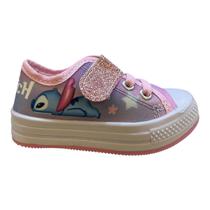 Tenis Infantil Menina Disney Personagem Stitch Brilho Autocolante Calce Fácil Conforto Dst03wi Rosa Tenis Infantil Menina Disney Personagem Stitch Brilho Autocolante Calce Fácil Conforto Dst03wi Rosa